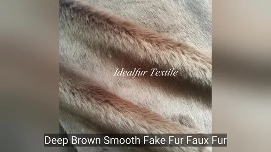 Luxurious Deep Brown Faux Fur Fabric for Fashion Apparel